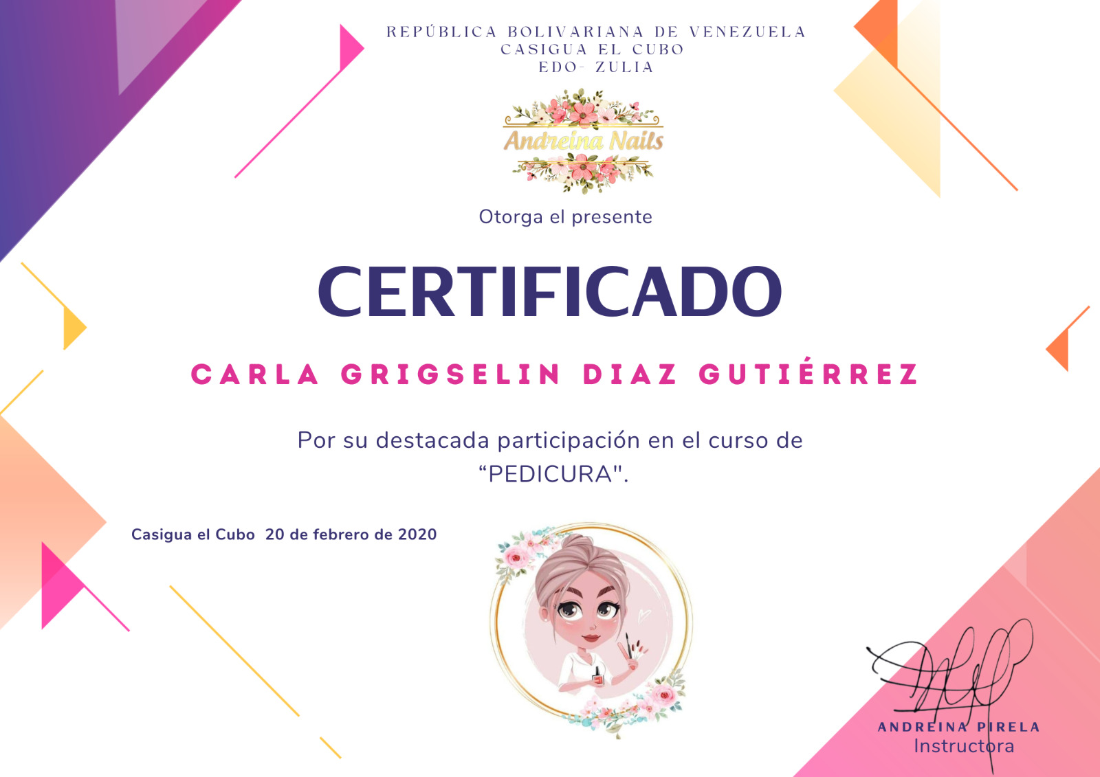 Certificado Pedicura Profesional